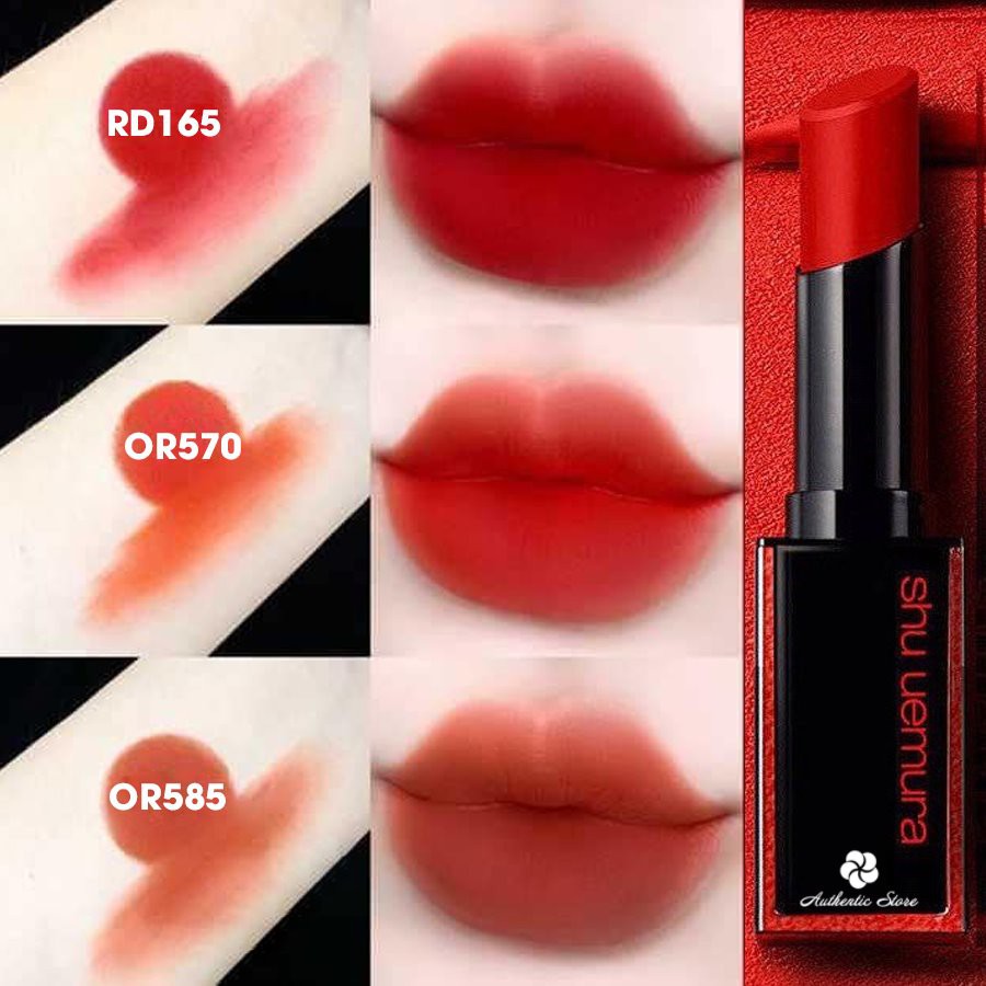 Son Shu Uemura Rouge Unlimited Matte vỏ đen 2019