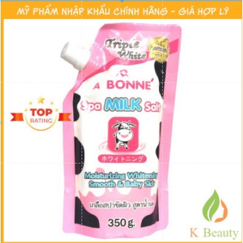 Muối Tắm Sữa Bò Tẩy Tế Bào Chết A Bonne Spa Milk Salt Nhập Khẩu Từ Thái Lan (350gram/Gói Có Vòi) | BigBuy360 - bigbuy360.vn