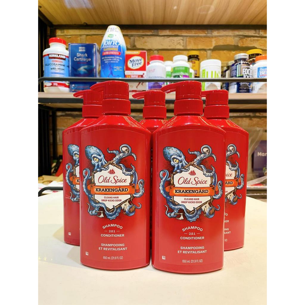 Gội Xả 2 In 1 Old Spice Krakengard 650mL của Mỹ