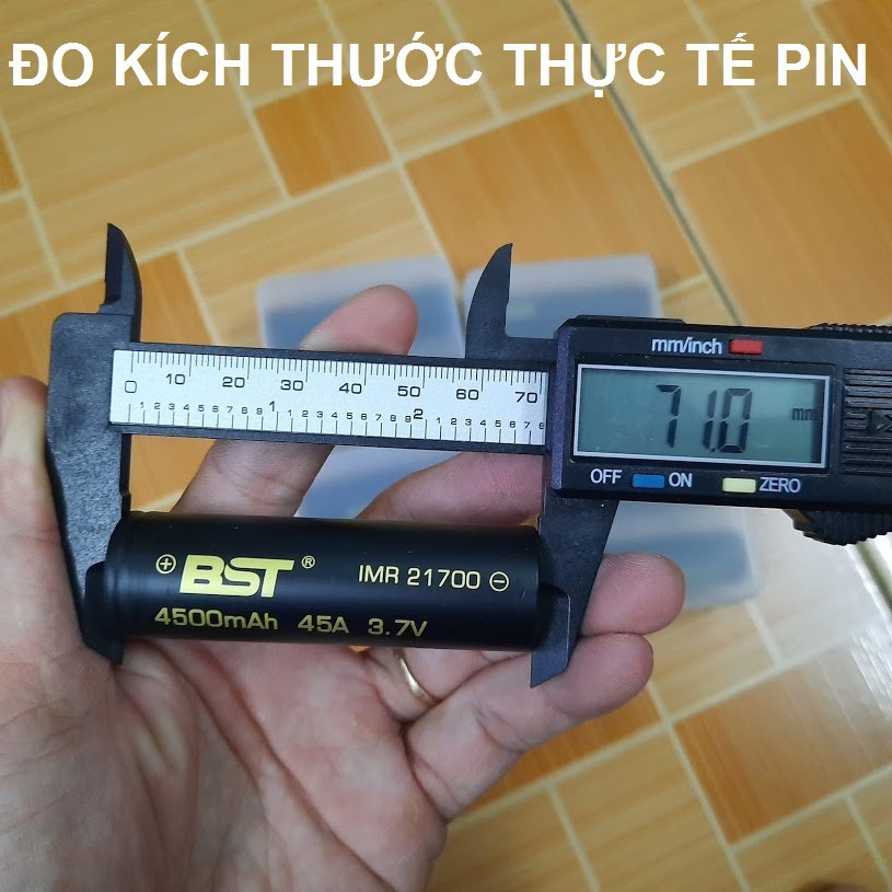 Pin 21700 BST 3.7v dung lượng cao 4500mah xả 45A dùng cho thiết bị cầm tay, sạc dự phòng