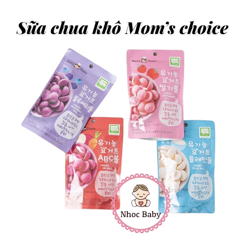 Mom’s Choice | Sữa chua khô organic sấy lạnh hữu cơ cho bé 7m+ 20gram (Hàn quốc)