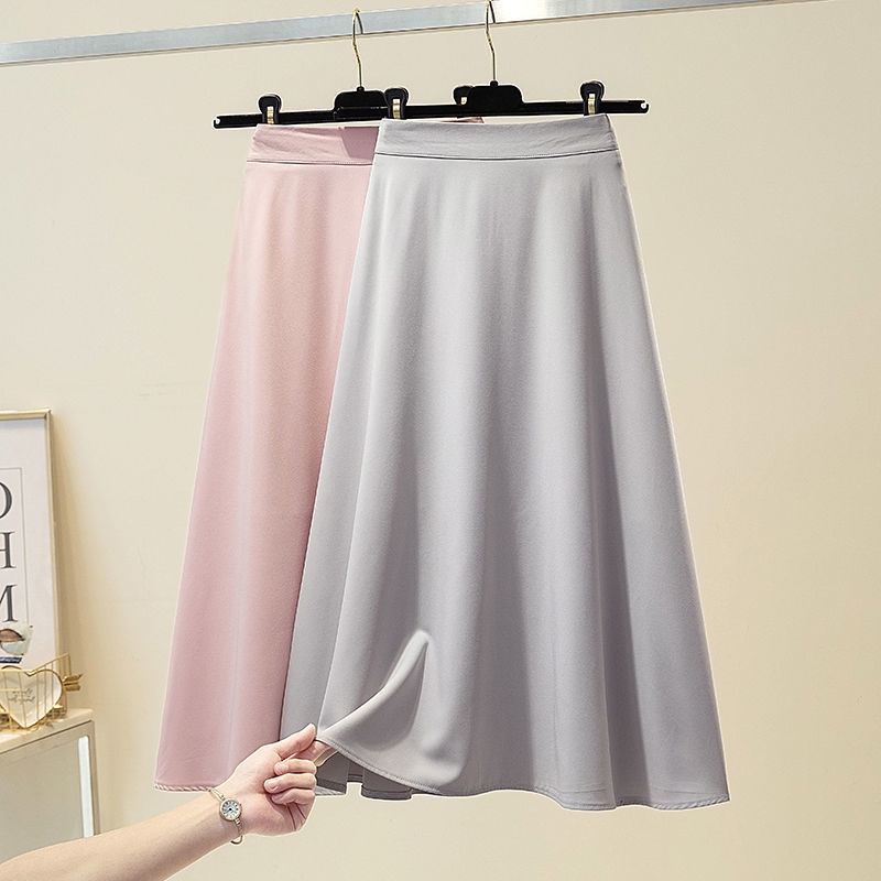 Chân váy COZOK chiffon lưng cao màu trơn thời trang
