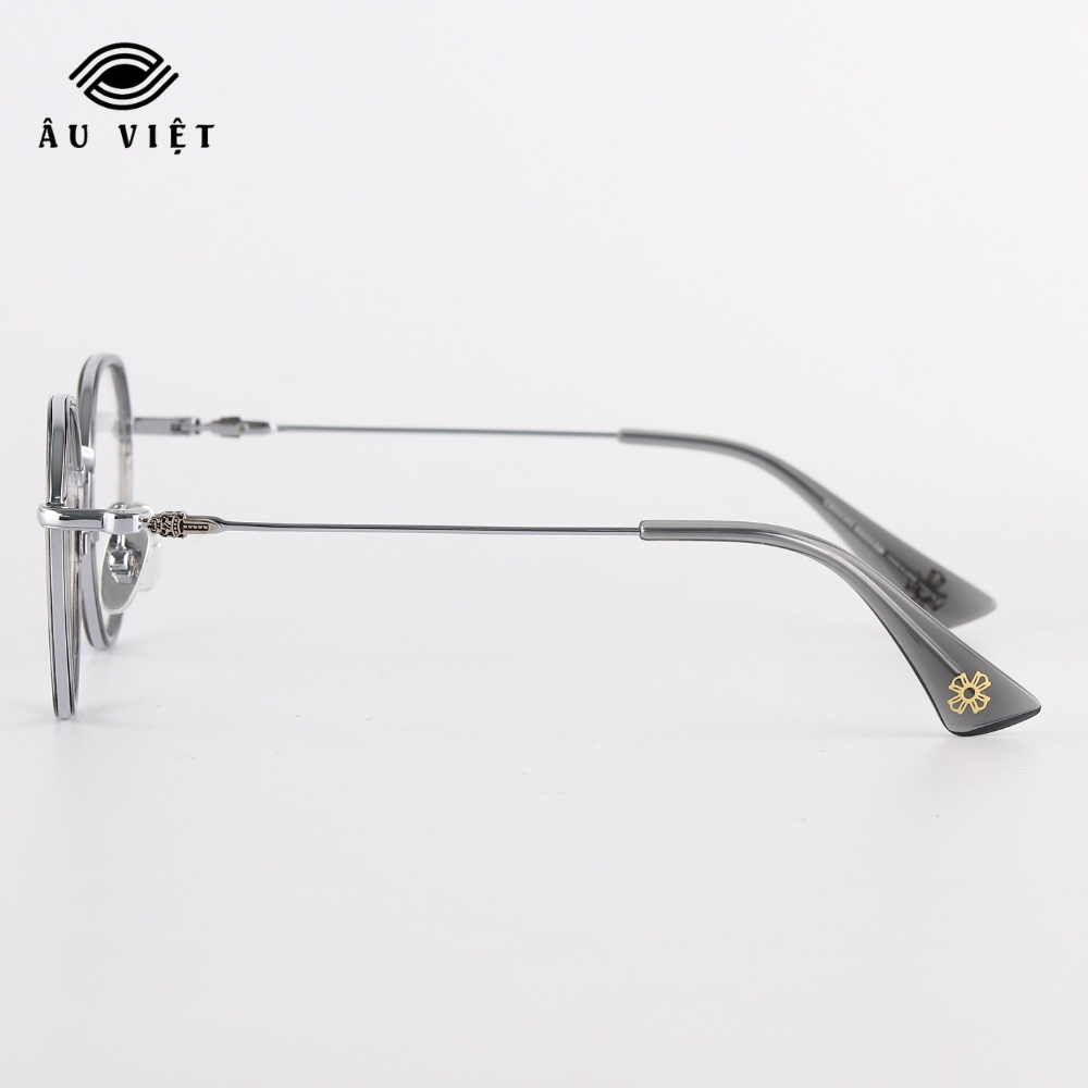 Gọng kính kim loại titanium Ch RS-88009 dáng tròn Full box