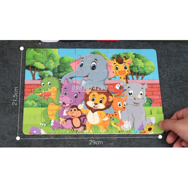 Tranh xếp hình ghép hình puzzle bảng gỗ 24 mảnh - 40 mảnh - 60 mảnh loại đẹp