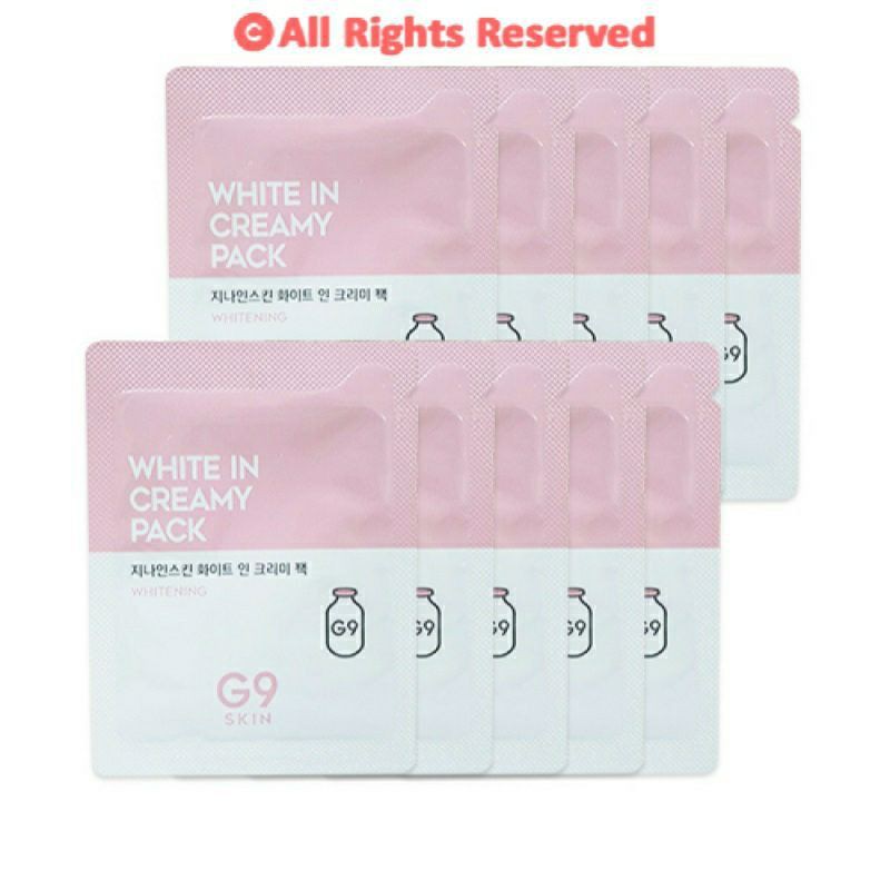 (DATE 31-05-2021) Mặt Nạ Ủ Dưỡng Trắng G9Skin White In Creamy Pack