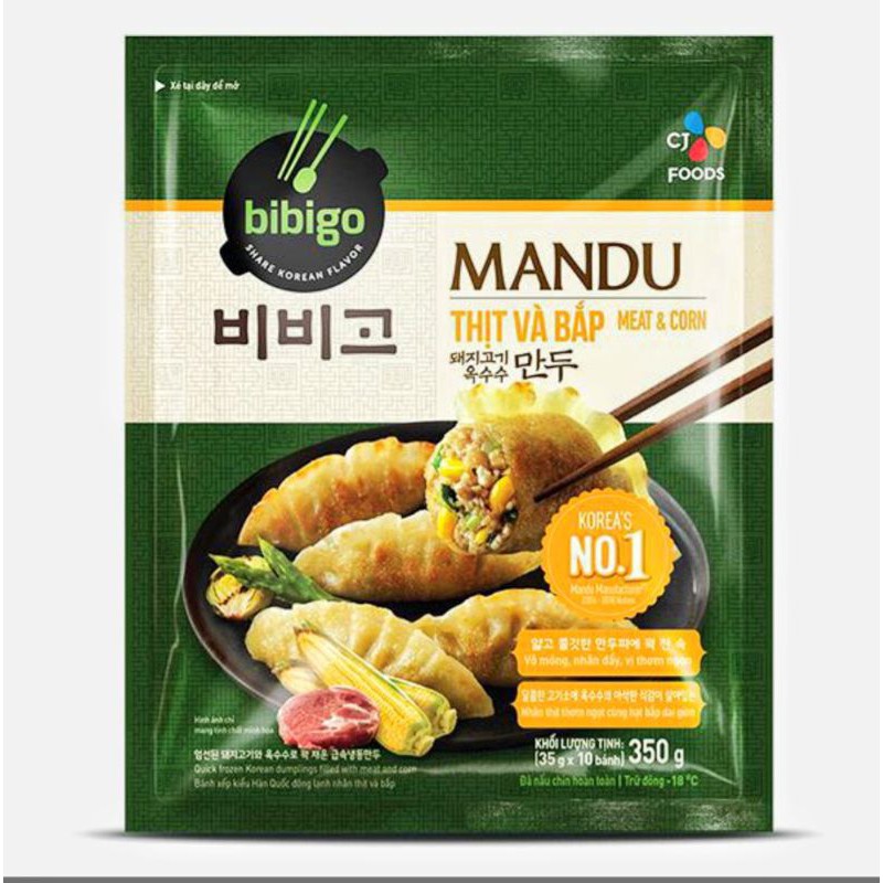 BÁNH XẾP MANDU BIBIGO NHÂN THỊT/THỊT BẮP/ HẢI SẢN