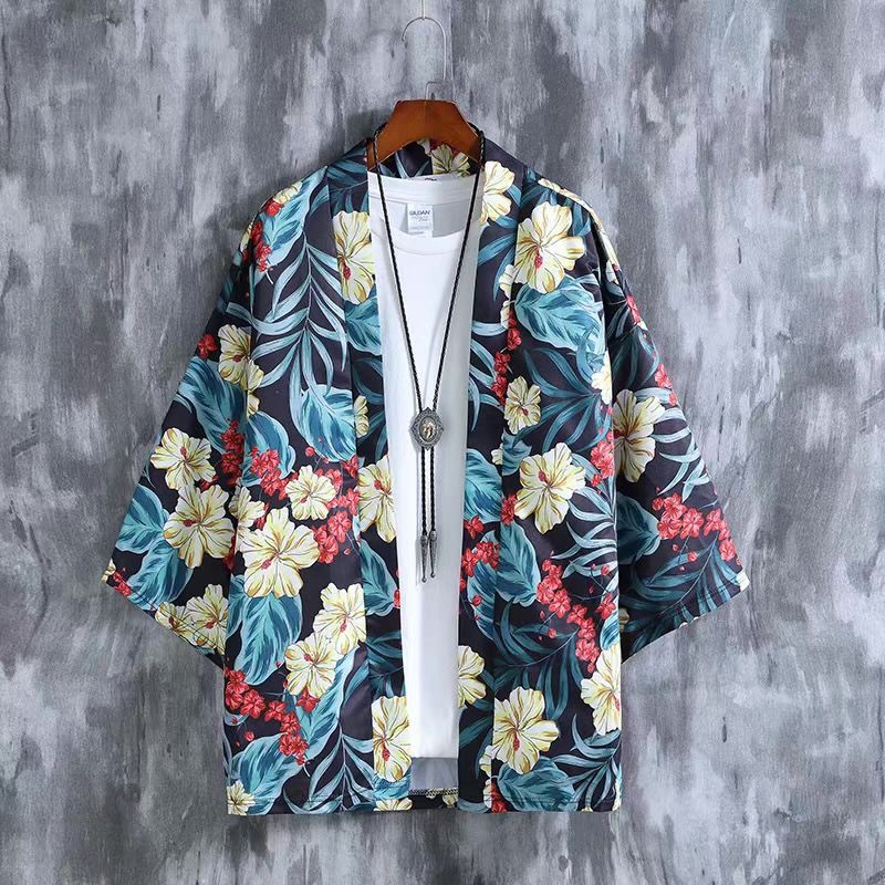 Áo Khoác Kimono Cách Tân Dáng Rộng In Hình Rồng Ukiyo-Ee Phong Cách Nhật Bản Thời Trang