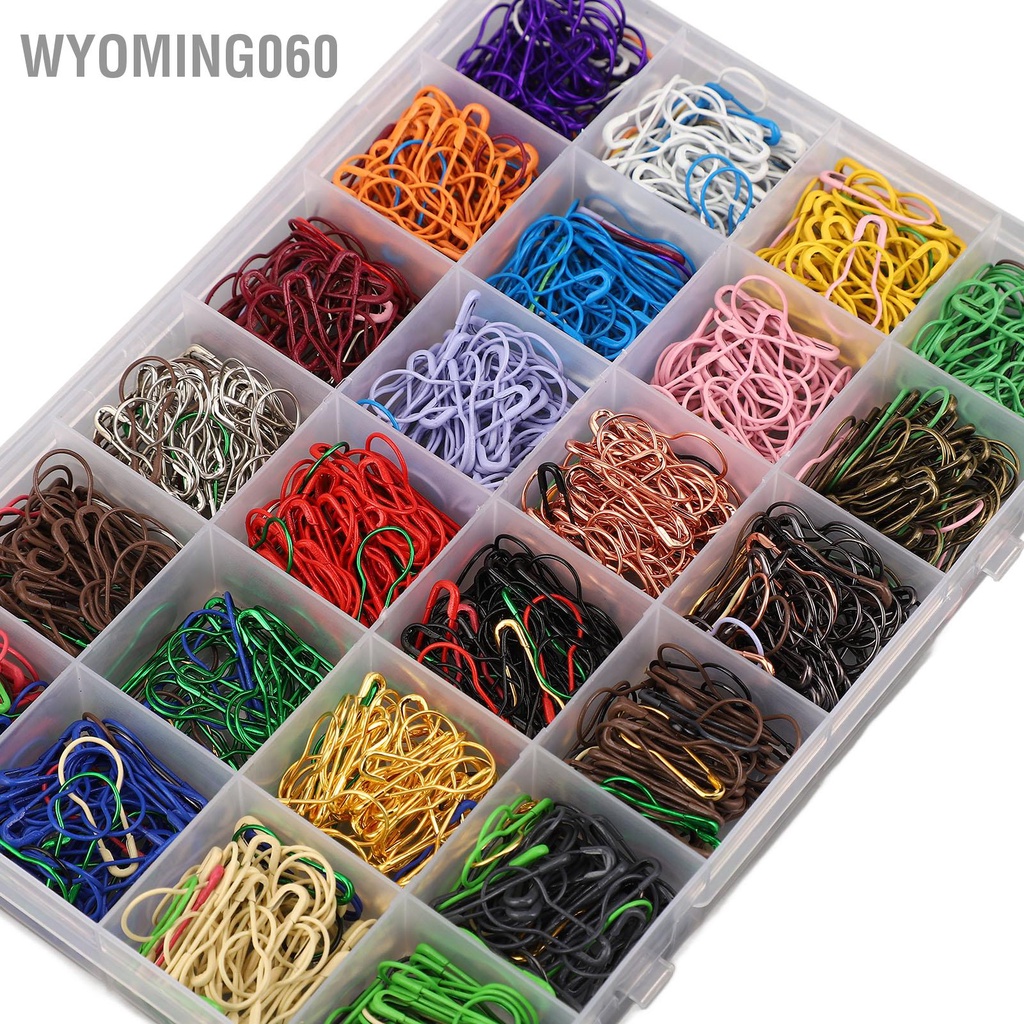 Wyoming060 24 màu Ghim hình bầu dục 1200PCS an toàn bằng sắt thẻ ghim cho Chăn quần áo