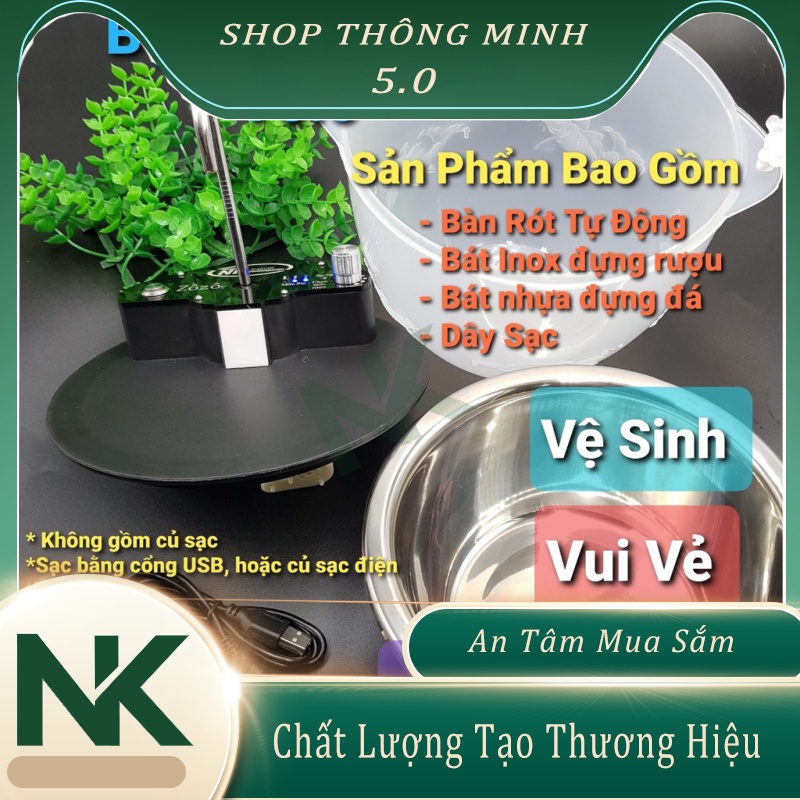 [Bản V8.0] Bình Rót Rượu Tự Động Zô Zô Vui Vẻ Giao Diện Mới