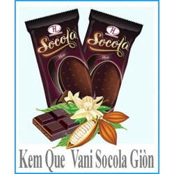Bịch 10 cây kem socola vỏ giòn hương vani thương hiệu Hùng Linh - Kem ngon của người Việt