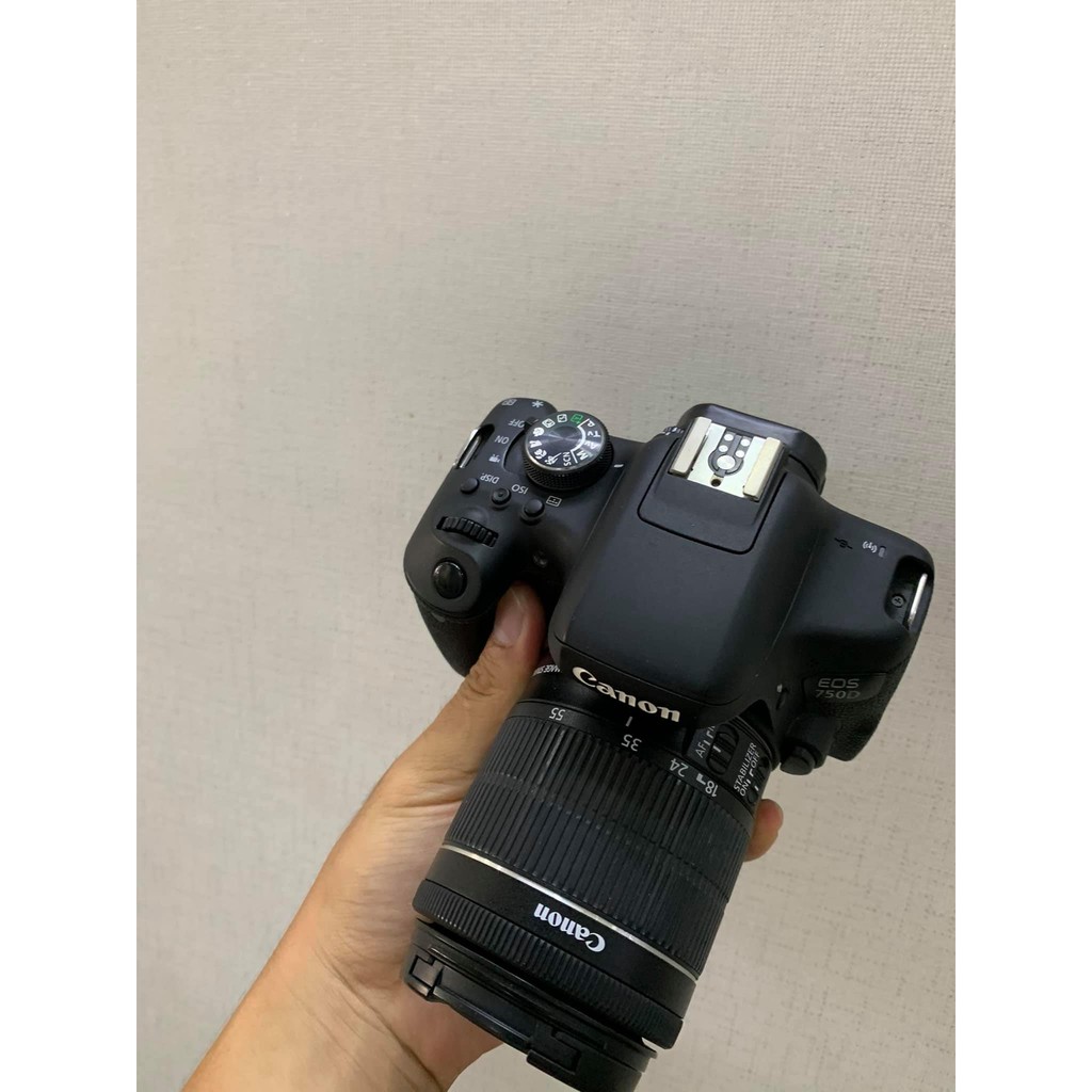 📷📷📷Combo máy ảnh Canon 750d kèm 18-55stm đẹp như mới phụ kiện đầy đủ🌈🌈🌈