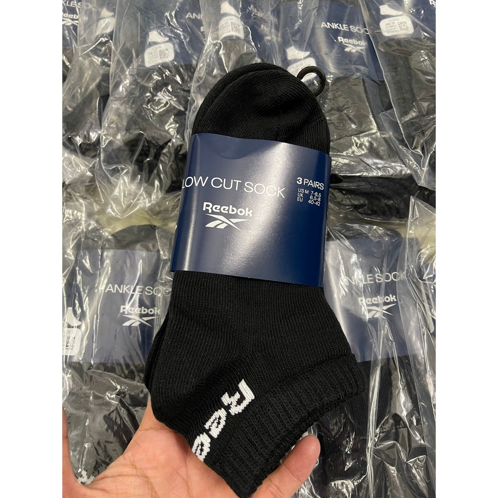Tất Reebok Active Core Ankle Socks 3 Pairs Có size nam nữ ạ! Loại cổ trung & cổ thấp FL5226 FL5223
