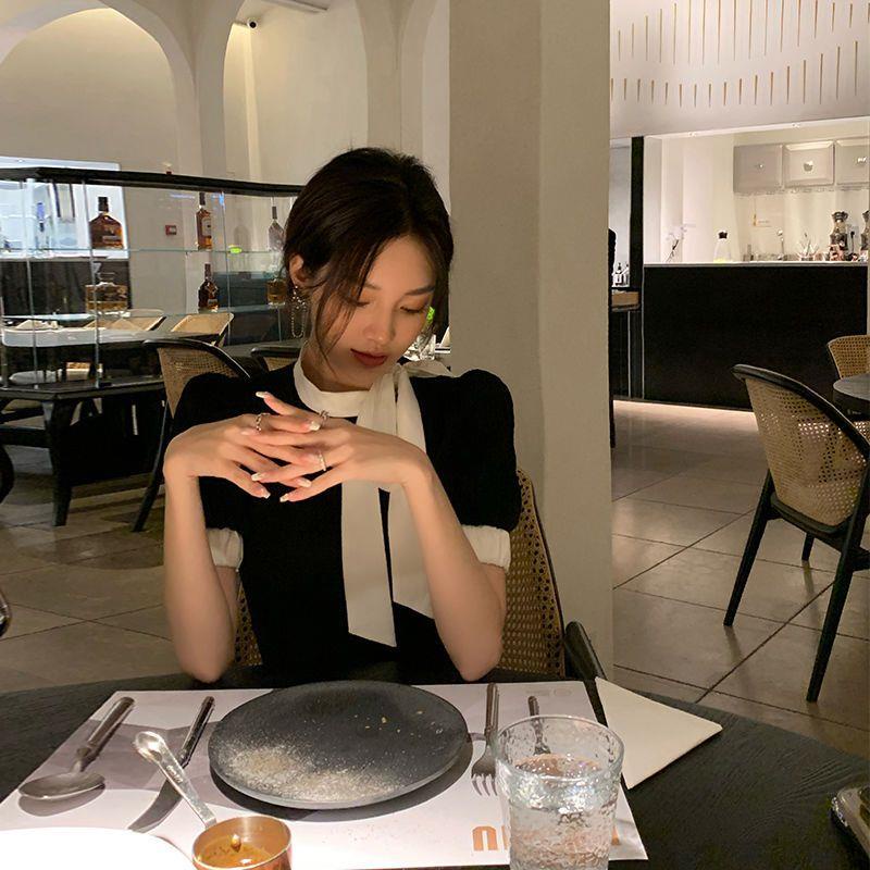 Đầm Đen Nhấn Eo Phong Cách Pháp Thời Trang Cho Nữ