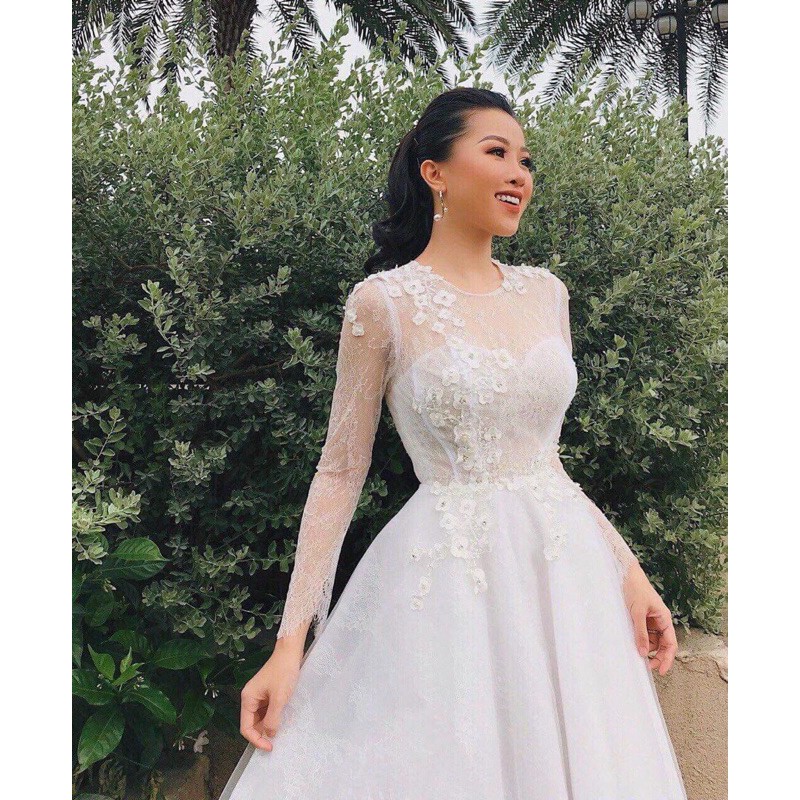 ẢNH THẬT NHÉ KHÁCH -ĐẦM XOÈ REN MI ĐÍNH ĐÁ