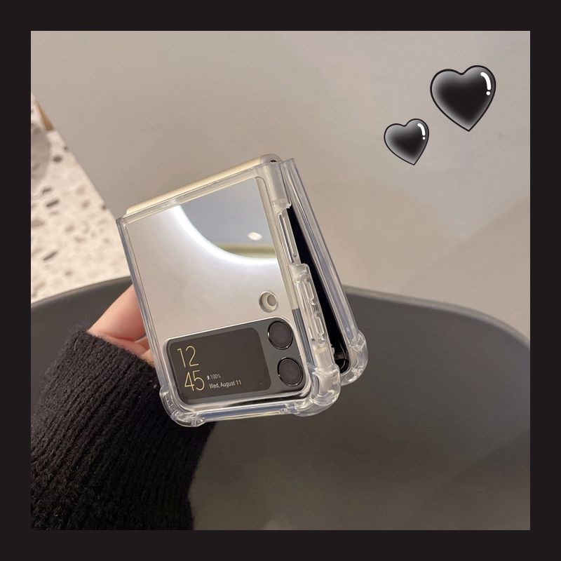 [HÀNG SẴN] Ốp Samsung Z Flip 3 / Z Flip 4 tráng gương kèm móc gấu bearbrick cá tính/ Z Flip3 / ZFlip3 / Z Flip4/ ZFlip4