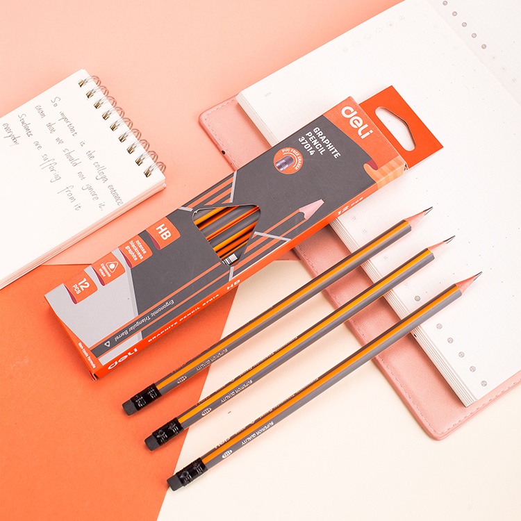 Bút Chì Gỗ 2B HB Hình Tam Giác Đa Ứng Dụng