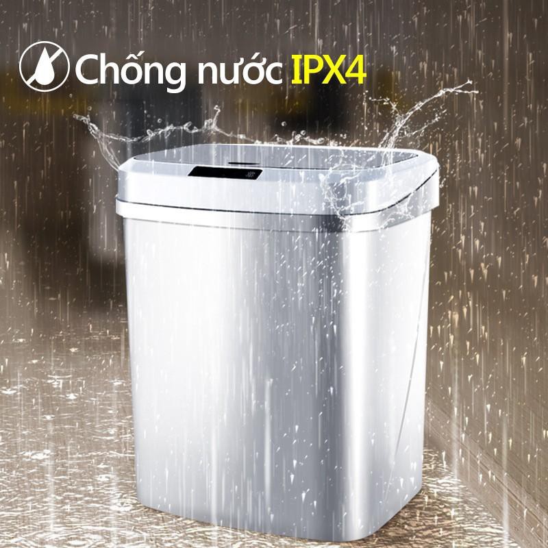 Thùng Rác Cảm Ứng Thông Minh Có Nắp Đóng Mở Tự Động Thùng Rác Cao Cấp Thể Tích 16L