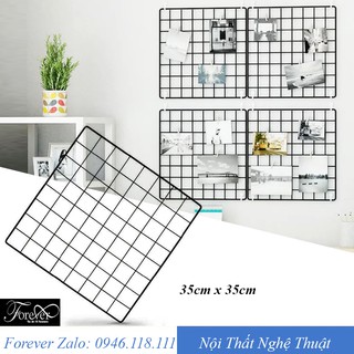 Tấm lưới sắt lắp ghép đa năng 35*35cm màu đen - Nội Thất Nghệ Thuật Forever