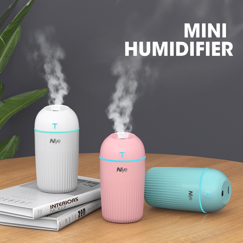 Nocclili Máy phun sương tinh dầu Máy Xông Tinh Dầu Mini Máy Tạo Ẩm Phun Sương Khuếch Tán Tinh Dầu Đuổi Muỗi Máy lọc không khí 220/420ml với đèn LED