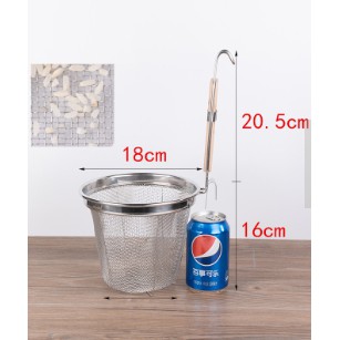 Vợt trụng hủ tiếu inox (vá trụng hủ tiếu inox) - 10x18cm