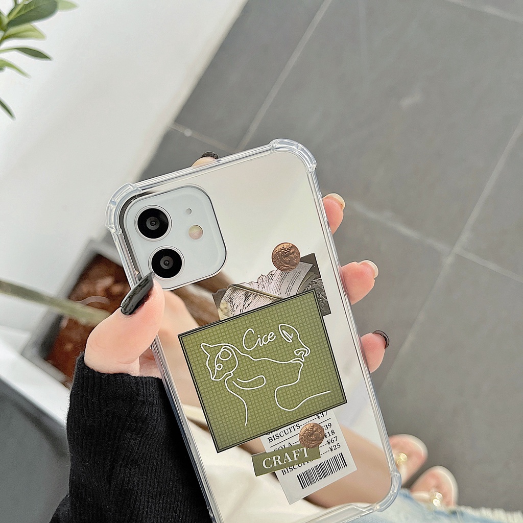 Ốp lưng iphone Ốp Điện Thoại TPU silicone Mặt Gương Thời Trang Cho iPhone 11 pro max X Xr Xs max 7 8 Plus 13 14pro pro max Dinuo case