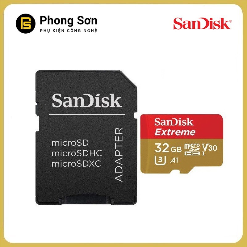 Thẻ nhớ Micro SDHC 32GB Extreme 667x 100mb/s UHS-1 Sandisk | BigBuy360 - bigbuy360.vn