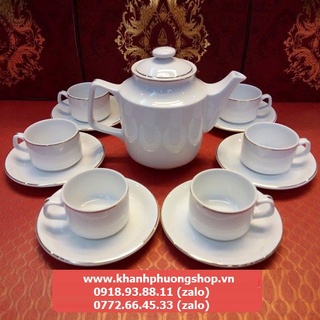 Bộ ấm trà gốm sứ Minh Long - bộ ấm trà sứ Minh Long