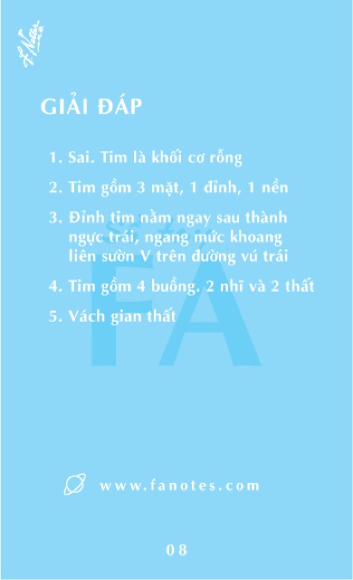 Flashcard Anatomy Sổ tay FA (bản Tiếng Việt)