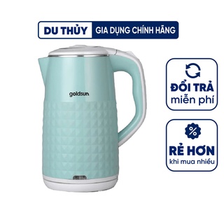 Ấm siêu tốc an toàn 2 cấp Goldsun GK-1182L2 inox 304 cao cấp với vỏ ngoài nhựa PP, đun sôi siêu tốc, tiết kiệm thời gian