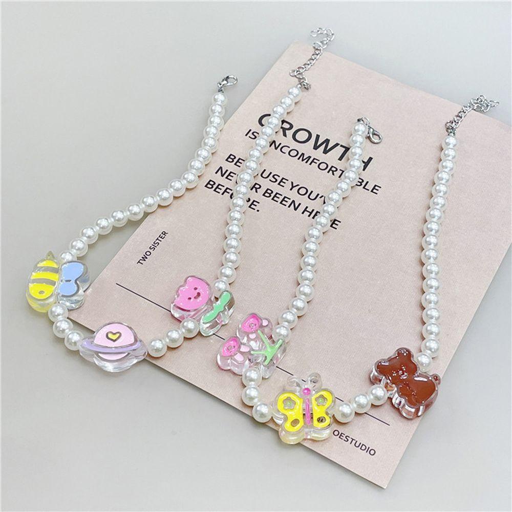 CLEOES Vòng Cổ Choker Co Giãn Mặt Gấu Hoạt Hình Thời Trang Cho Nữ