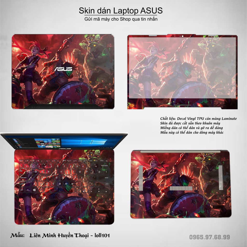 Skin dán Laptop Asus in hình Liên Minh Huyền Thoại _nhiều mẫu 14 (inbox mã máy cho Shop)