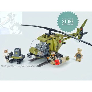 LEGO Lắp Ráp Máy Bay Trực Thăng Quân Sự - XingBao XB-06013 ( 425 Mảnh )