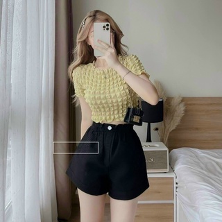 Quần short cạp cao tổ ong hàng mới siêu Hot