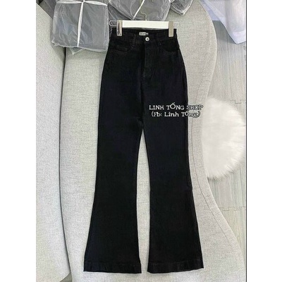 Quần Jeans ống loe trơn may gấu hàng đẹp