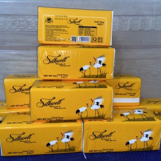 Khăn giấy rút lụa Silkwell 200 tờ x 3 lớp chính hãng