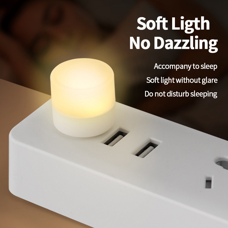 Đèn Ngủ LED Mini Có Cổng Sạc USB