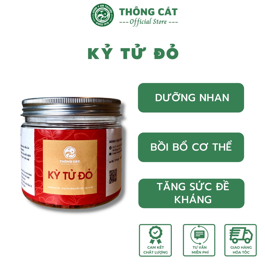 Kỷ tử đỏ ( Câu kỷ tử ) THÔNG CÁT HCM Trà kỷ tử sấy khô giúp đẹp da, ngủ ngon, làm chè dưỡng nhan