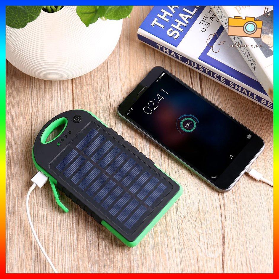 Sạc Dự Phòng Sử Dụng Năng Lượng Mặt Trời 100000mah Có Đèn Led