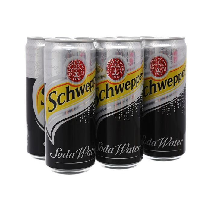 Nước Giải Khát Có Gas Schweppes Soda Sleek Lon 330ML