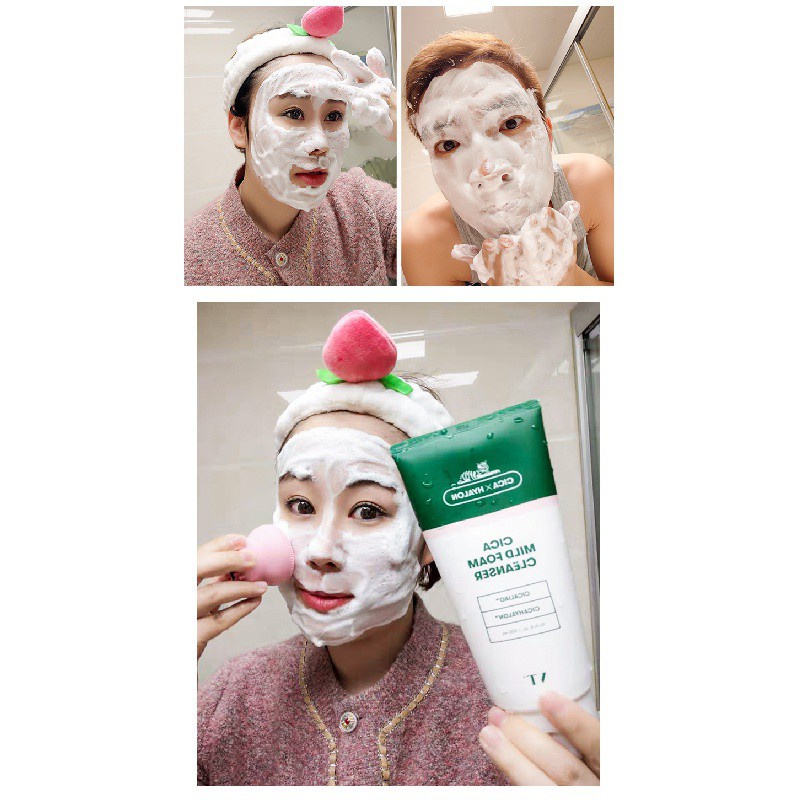 NewVTTiger Facial Cleanser Amino Acid Foam Centella Asiatica Mild Deep Cleansing and Oil Controlling Female Facial Cleanser Acne Removal South Korea