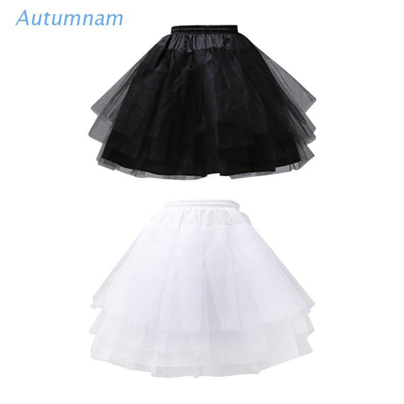 Chân Váy Ngắn Vải Tuyn Nhiều Lớp Màu Sắc Trơn Phong Cách Lolita Co Giãn Dành Cho Nữ