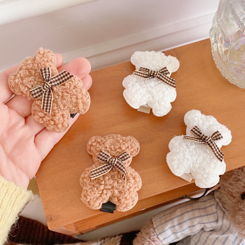 Kẹp tóc Hàn quốc hình gấu bông xinh xắn cho nữ