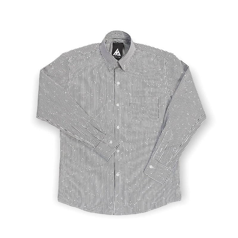 Áo sơ mi dài tay nam mẫu sọc đính cườm, vải Cotton xịn, chuẩn form - Regular fit, đứng form - HALIOMAN