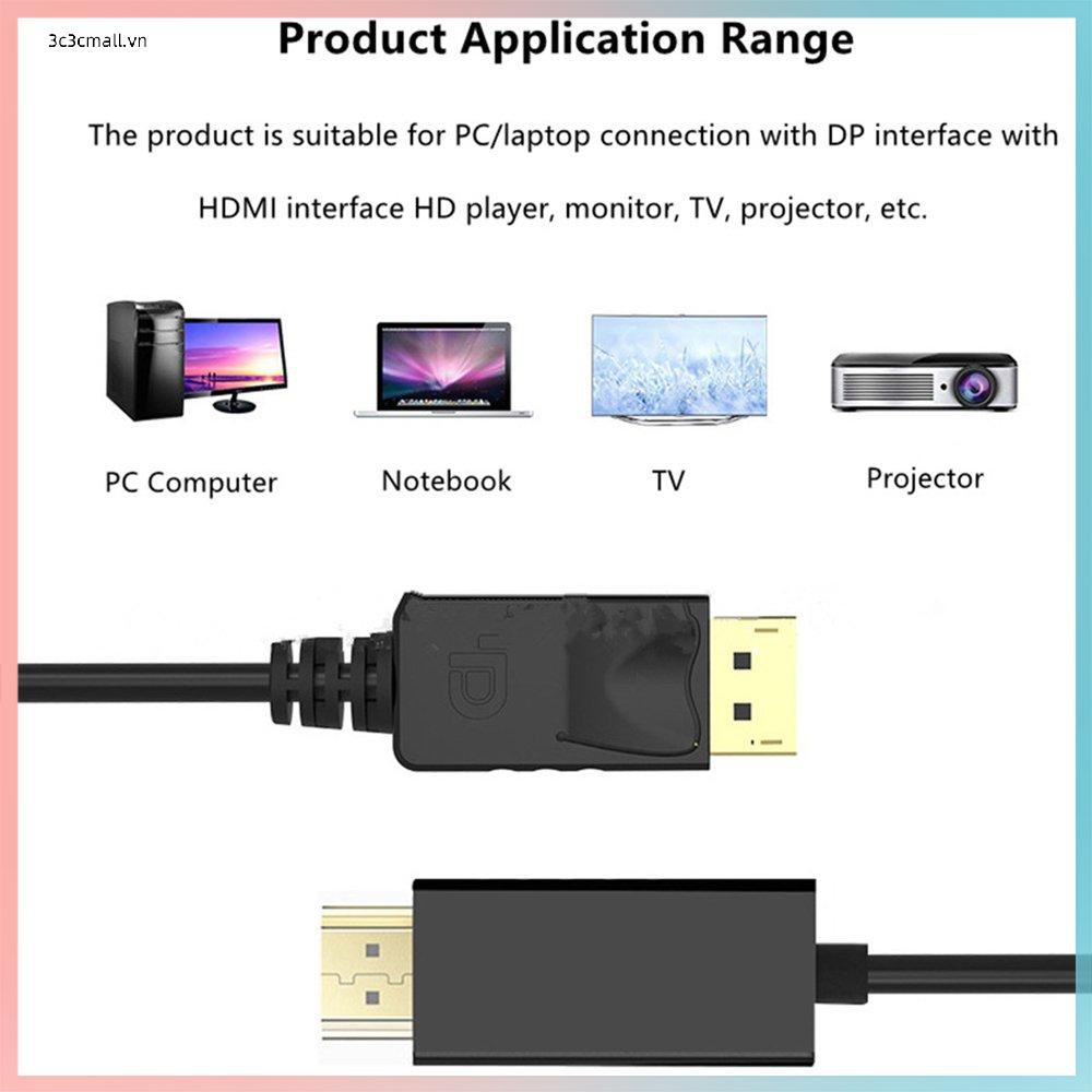 ✨chất lượng cao✨1.8 Meters Super Long Gold Plated DisplayPort DP to HDMI PC Laptop HDTV Cable
