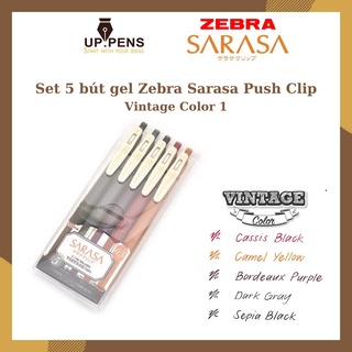 Set 5 bút gel Zebra Sarasa Clip – 0.5mm – Vintage Color 2