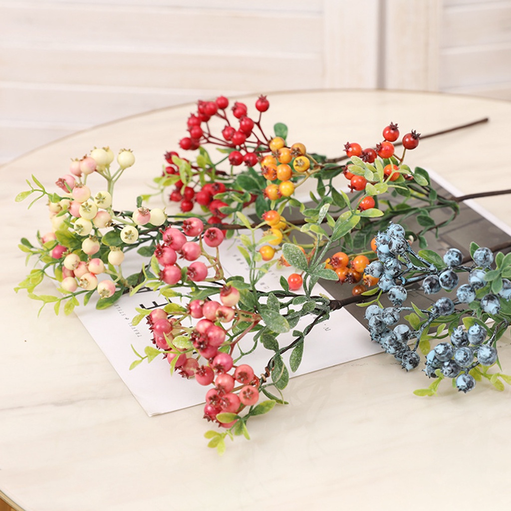 [well] Chùm Berry Giả Sống Động Như Thật Trang Trí Lễ Hội / Lễ Hội