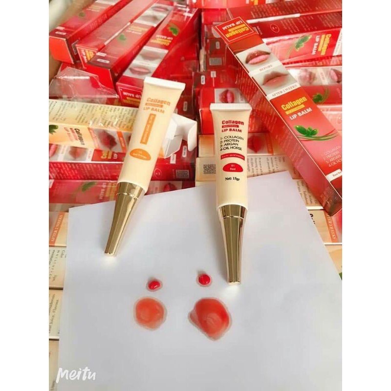 Dưỡng kích màu môi Collagen Lip Balm, son dưỡng có màu sau phun xăm thẩm mỹ ,check mã-Usa [ tuýt 15gram]