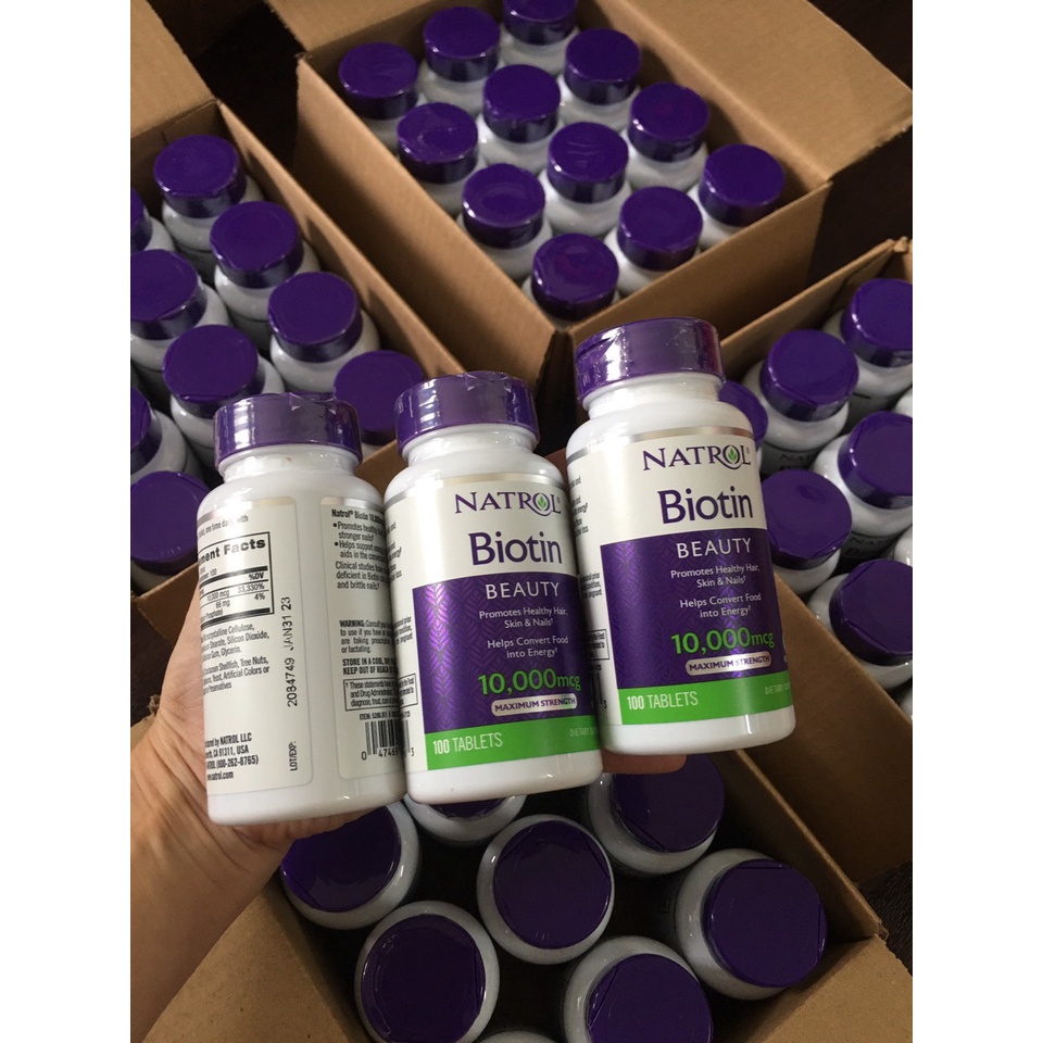 Viên Mọc Tóc Biotin Beauty 10000mcg 100 Viên