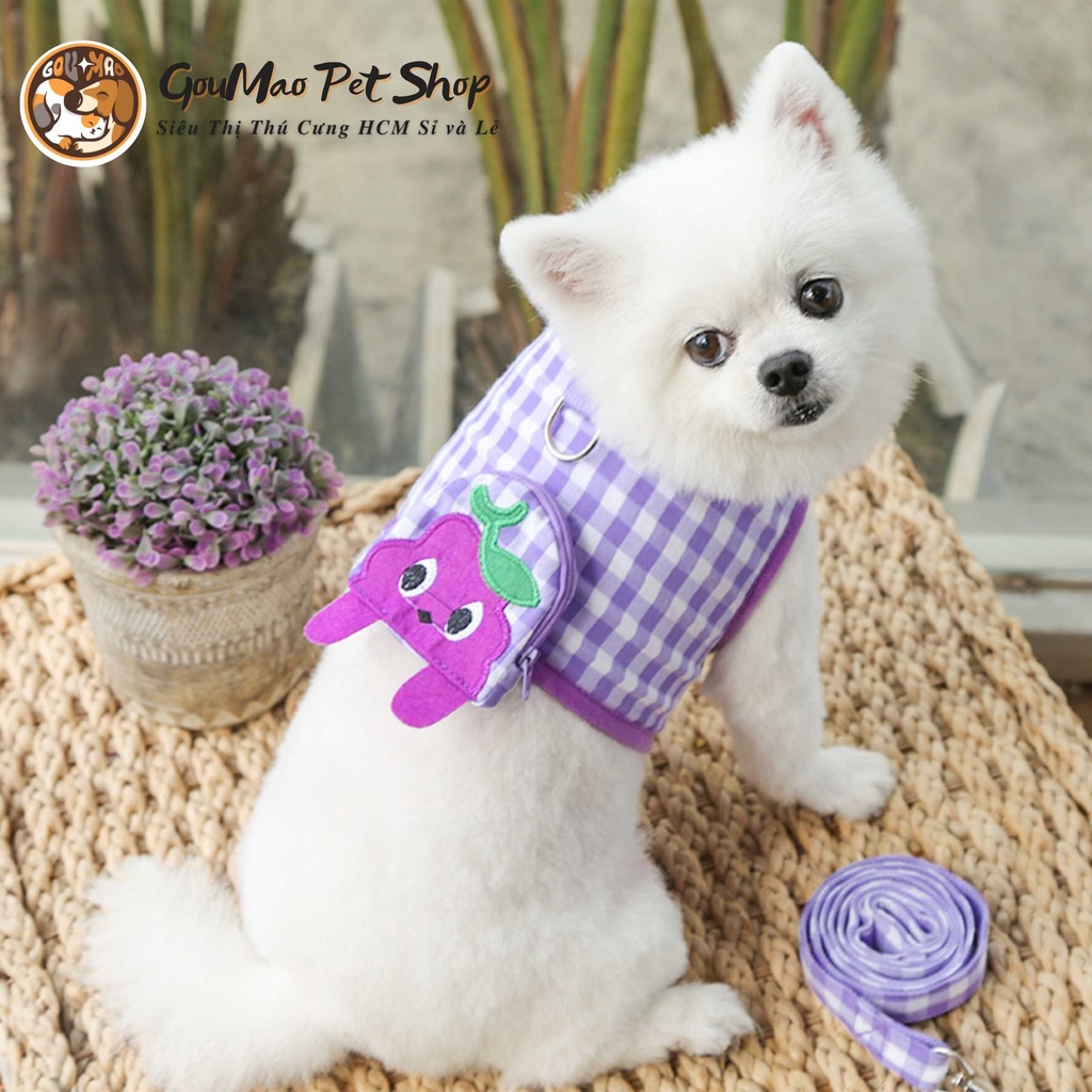 Dây dắt có túi siêu đáng yêu dành cho chó mèo - Goumao pet
