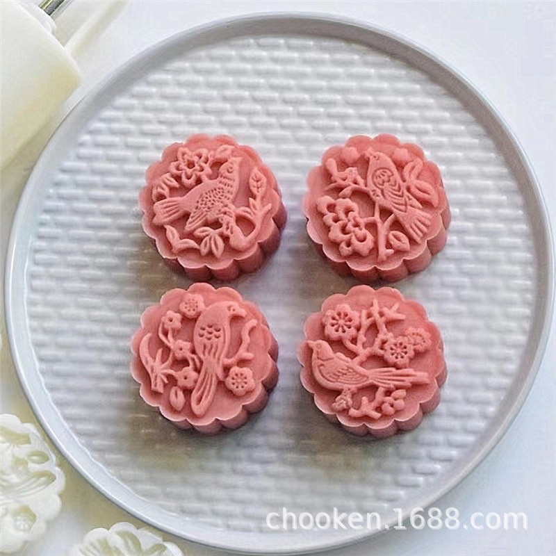 Khuôn trung thu lò xo 4 mặt chim 50g 2022(MS5)